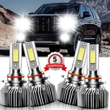 LED Headlight Kit Combo Bulbs High Low Beam 6000K For GMC Sierra 3500 2001-2006