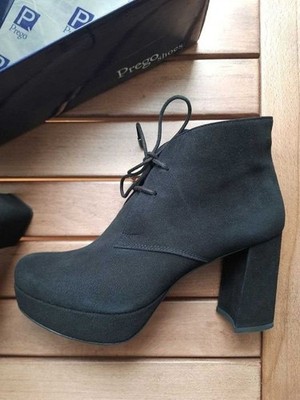 Women Prego Ankle Boots Black Suede 39
