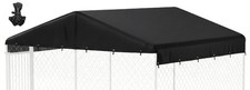 Outdoor Dog Kennel Cover 10'Dx10'W UV Resistant Waterproof Full Coverage for ...