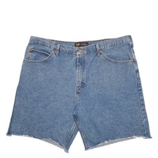 LEE Cut Off Blue Denim Jeans Cotton Shorts Mens W42