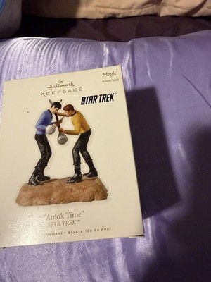 Hallmark Keepsake Star Trek Amok Time Kirk vs Spock 2010 Sound Ornament NIB