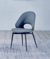 Grauer Einsitzer Designer Esszimmer PolsterstüHle Luxus Holz MöBel Neu