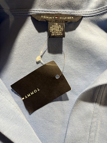 Tommy Hilfiger Damen Blau Kurzarm Pullover T-Shirt Oberteil Größe 1X - Bild 6 von 7