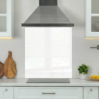 Premium Various Sizes White 6mm Glass Toughened Kitchen Splashback