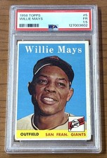 1958 Topps #5 Willie Mays Card PSA Just Graded HOF Giants Nice Colors