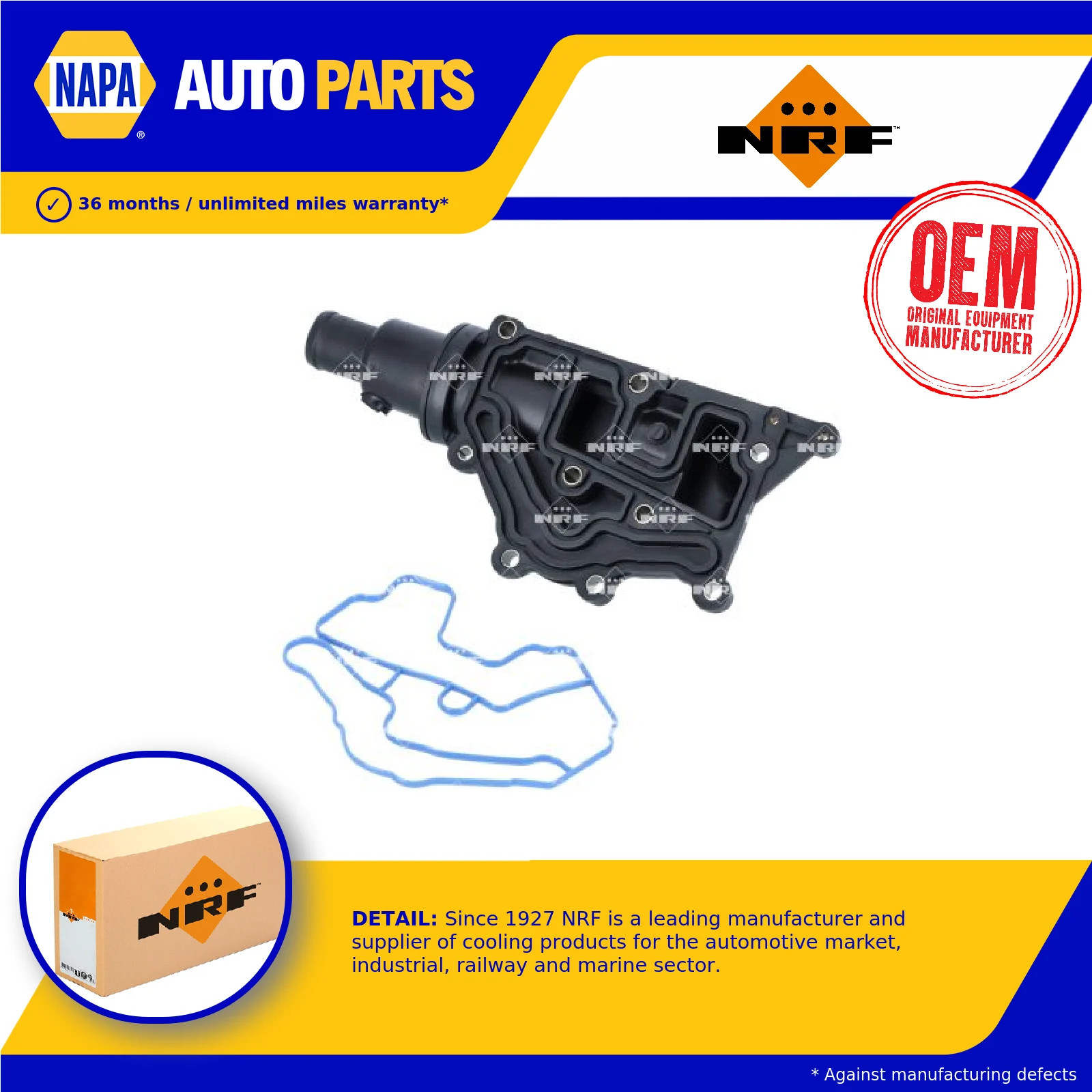 Coolant Thermostat fits RENAULT SCENIC Mk2 1.6 03 to 08 NRF 8200453422 Quality