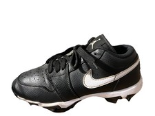 Jordan 1 Low HF6885 001 Black/ White Youth Cleats Size 4Y