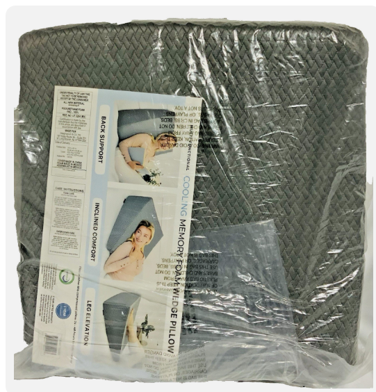 Dream Plush Memory Foam Wedge Pillow with Cooling Cover Size 24