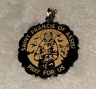 New Large Saint Francis of Assisi 14k Solid Gold Medal and  24" Chain — photo 2