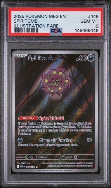 SPIRITOMB #148 PSA 10 2025 POKEMON MEG EN-MEGA EVOLUTION