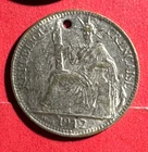 1912 French Indo-China SILVER 10 CENTS! VF & "Holed" Now Vietnam/Cambodia/Laos!