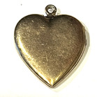 925 STERLING SILVER Charm pendant 5.4g Heart Locket Yellow gold Finish estate — photo 5