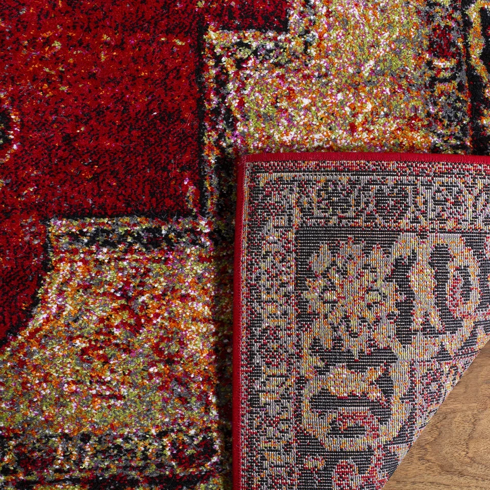Alfombra Colección Hamadan De Colección - 5'3" x 7'6", Roja y Multi, Oriental Trad... Foto 4 de 4