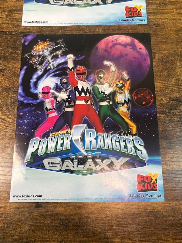 1999 Power Rangers Lost Galaxy TV Ad Poster Fox Kids Promo 8