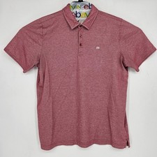 Travis Mathew Polo Shirt Mens XL Short Sleeve Golf Performance Red FLAWS