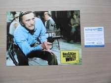 Kirk Douglas autograph signed A4 lobbycard "The Light At The End Of The World" ACOA