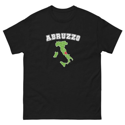   Abruzzo Region Map Italy Italia Black T-Shirt