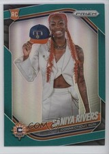 2025 Panini Prizm WNBA Variation Teal 31/49 Saniya Rivers #150 Rookie RC rw6
