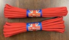 Dr. Martens Boot Laces New British Made Red Round Laces 70  178cm NOS Vtg 2 Pair