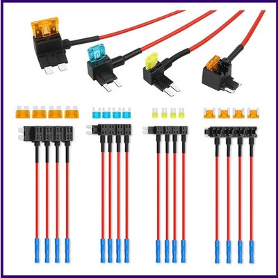 16 Pack 4 Types Fuse Tap Kit Fuses Adapter Jumper for Cars Trucks Boats