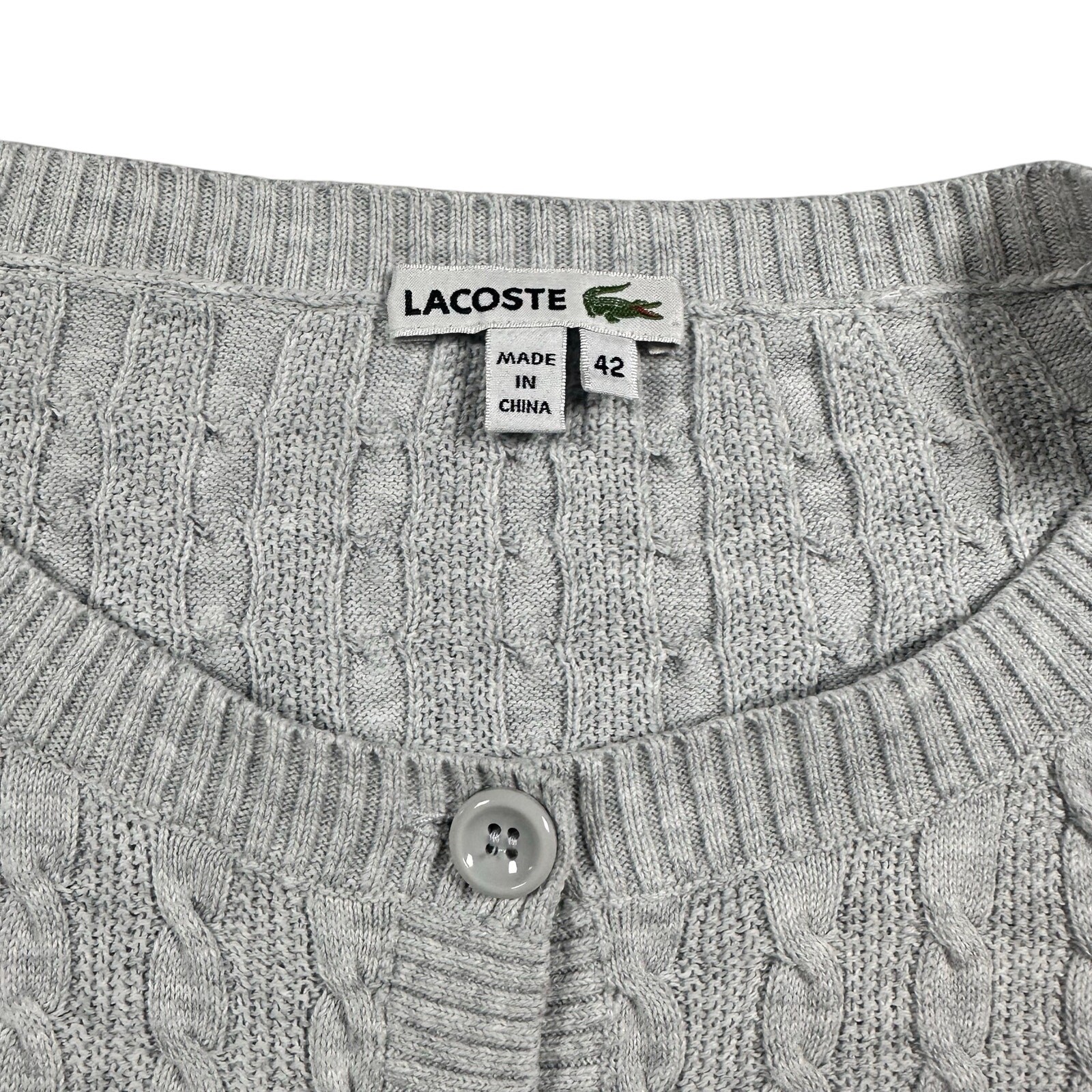 Lacoste Cableknit Belted Button Down Cardigan Wom… - image 5