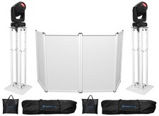  2 Chauvet DJ Intimidator Hybrid 251SR Moving Head Lights Totem Stands Facade