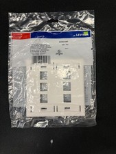 Leviton 42080-6WP 6-Port 1-Gang QuickPort Wallplate - White LOT OF 20 