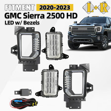 Faros antiniebla LED HD para GMC Sierra 2500 2020-2023 con par de interruptores de biseles
