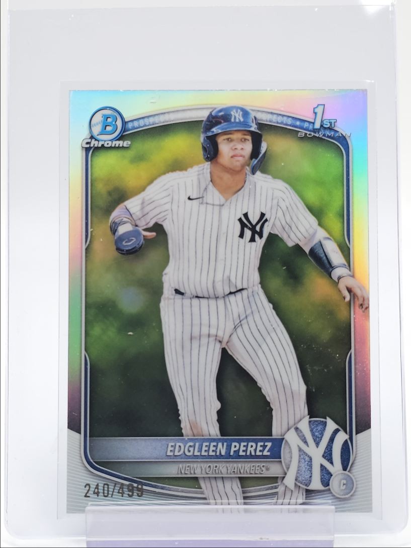EDGLEEN PEREZ 2025 BOWMAN CHROME 1ST BASEBALL REFRACTOR /499 Q2754