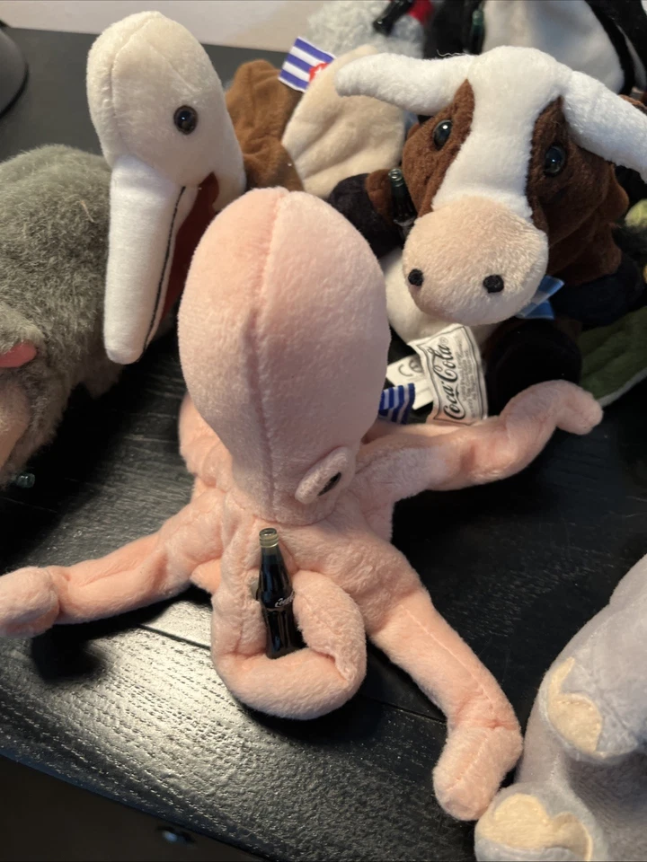 Job lot of 15 coca cola plush beanie soft toys 1999 coke promotions - Image 3 of 4