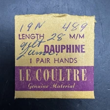 NEW Genuine Vintage LeCoultre Cal. 489 Gold Gilt Dauphine Hands 19N 28mm PAIR