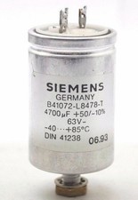 ELECTROLYTIC CAPACITOR SIEMENS 4700uF 63V NOS (NEW OLD STOCK) 1PC CA307U2F030717