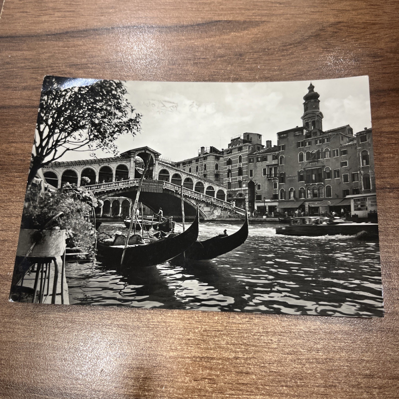 VECCHIA CARTOLINA BIANCO E NERO VINTAGE COLLEZIONE VENEZIA - PONTE DI RIALTO