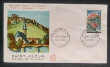 ENVELOPPE PREMIER JOUR FDC TIMBRE N° 1392 SAINT FLOUR  1963