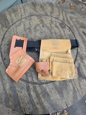 Used CLC Custom Leathercraft Drill Holder & Tool Pouch W/ Nylon Belt