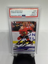 2023 Upper Deck CONNOR BEDARD Young Guns PSA 9 Signed On Card Auto Rookie #451