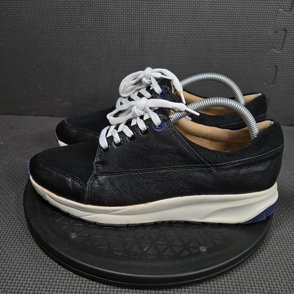 Naturalizer Zapatos Mujer Talla 10W Negro Sabine Cuero Cordones Tenis Anchos Foto 3 de 4