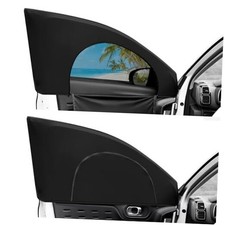 Car Window Shades 2-pack - Side Window Sun Shades Mesh Zipper Car Medium Front