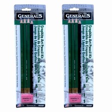 General's Graphite Art Pencil Kit #525BP Extra Smooth Set Of 2 Made In USA BNIP