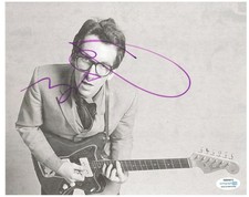 Elvis Costello Signed Autographed 8x10 Guitar Photo ACOA
