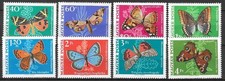 Hungary 1969 Insects Butterfly Schmetterlinge Papillons Moths compl set MNH