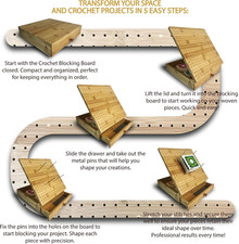 Crochet Blocking Boards Multifunctional Container Pins for Granny Square Blockin