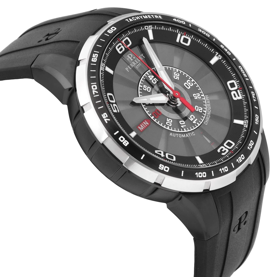 Reloj automático para hombre Perrelet Turbine cronógrafo esfera negra 47 mm A1075/3 Foto 3 de 4