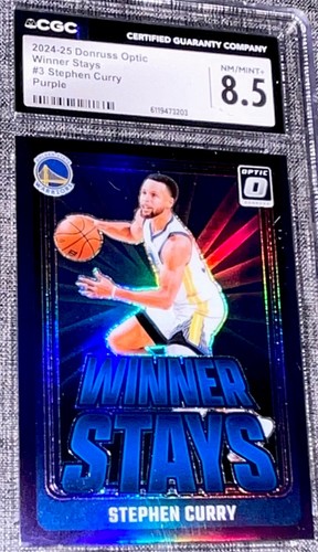 2024 Panini Donruss Optic Winner Stays Stephen Curry [Purple] #3 card