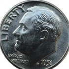 1951-P Roosevelt Dime — photo from another recent sale
