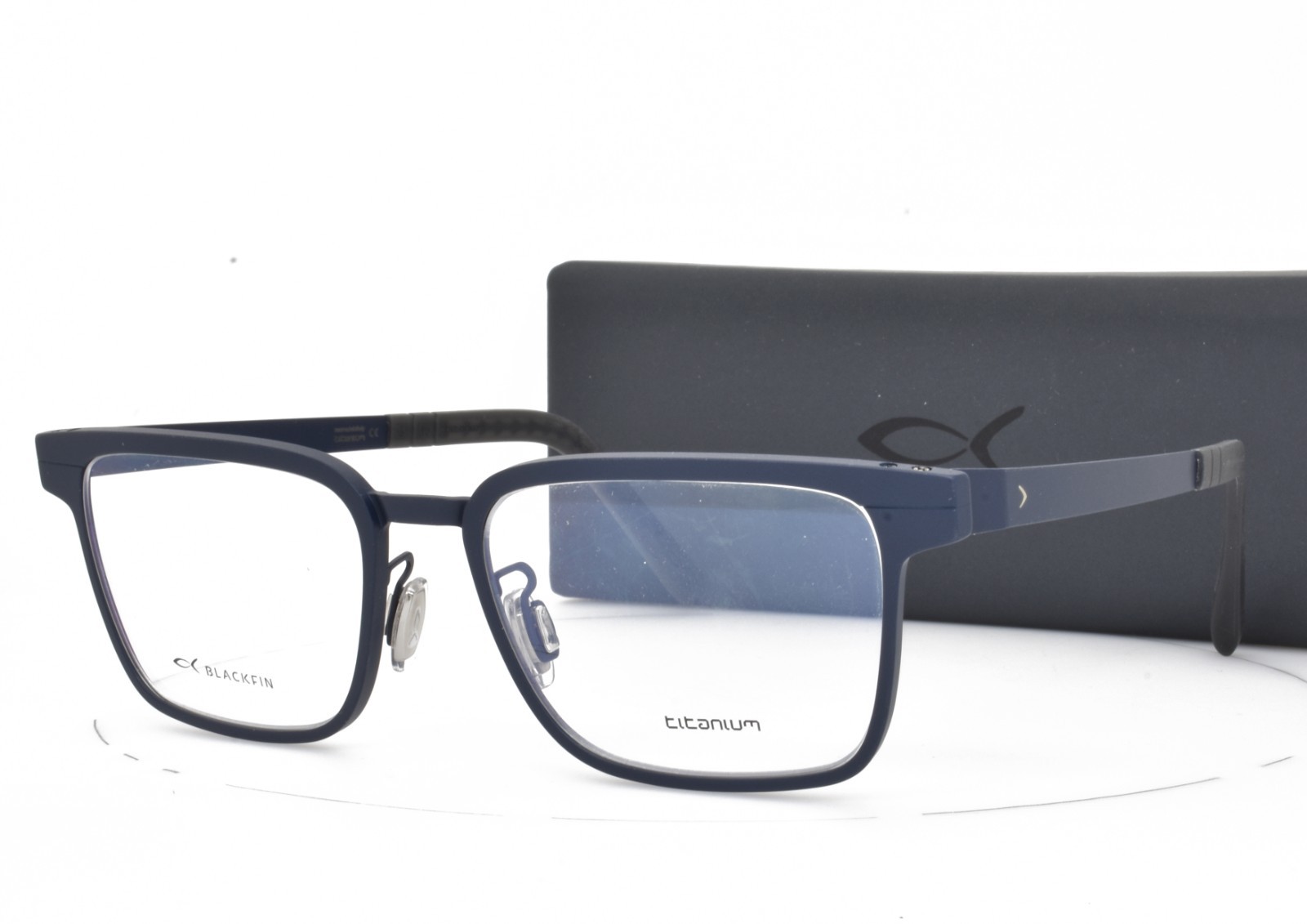 Blackfin Eyeglasses Blue square Titanium 53-18-155 995 1515