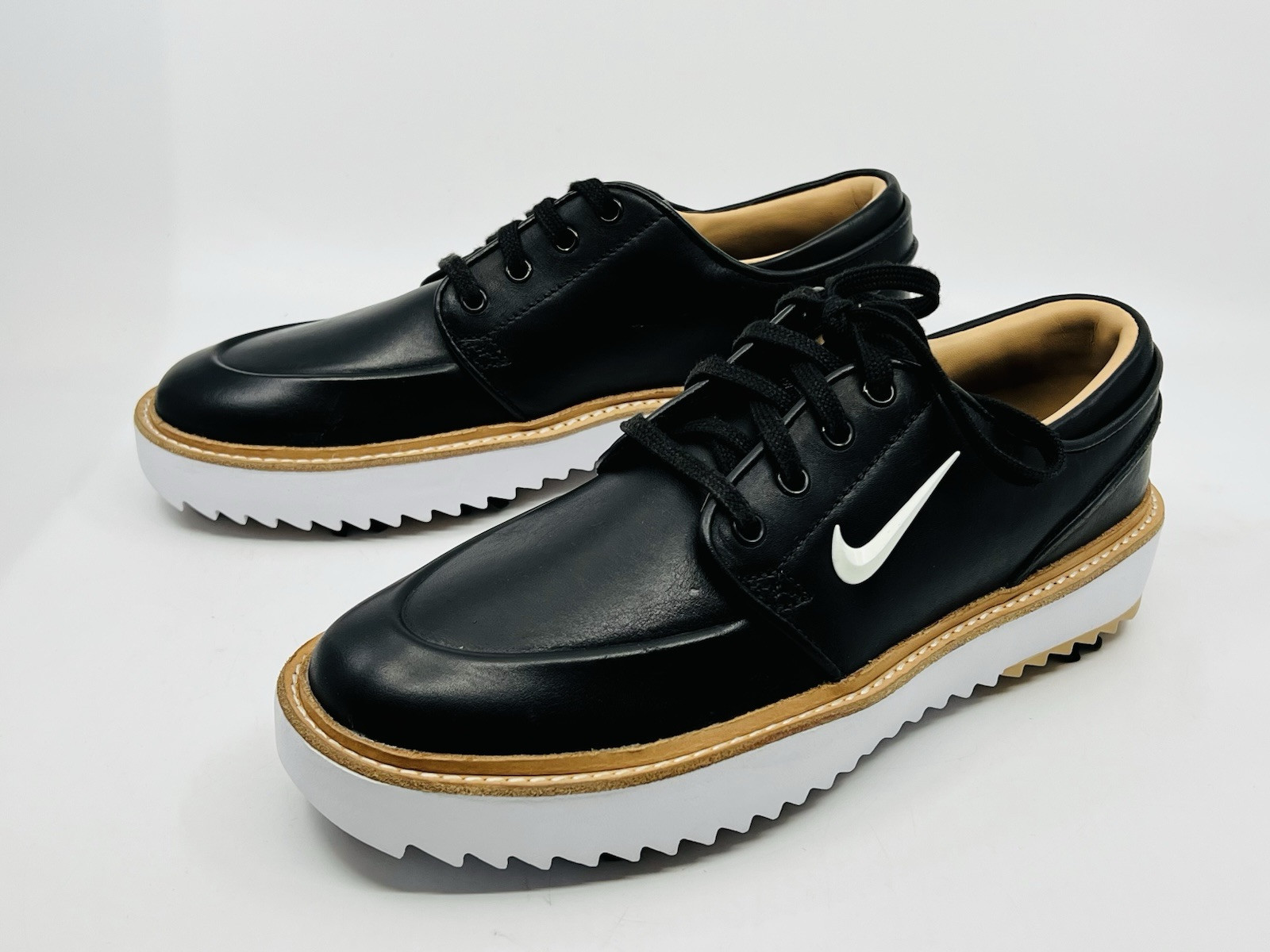 SAOLA Nike Scarpe da Golf Uomo 7 Nero Bianco Gomma Janoski G Tour Pelle Sneakers Swoosh