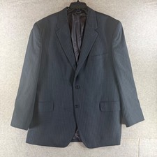 Jos. A. Bank Blazer 46R Charcoal Grey Pinstripe 100 Wool Signature 01310