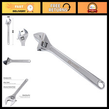 24 Adjustable Wrench - Heavy Duty Drop Forged Steel Chrome Plated Rust Resist
