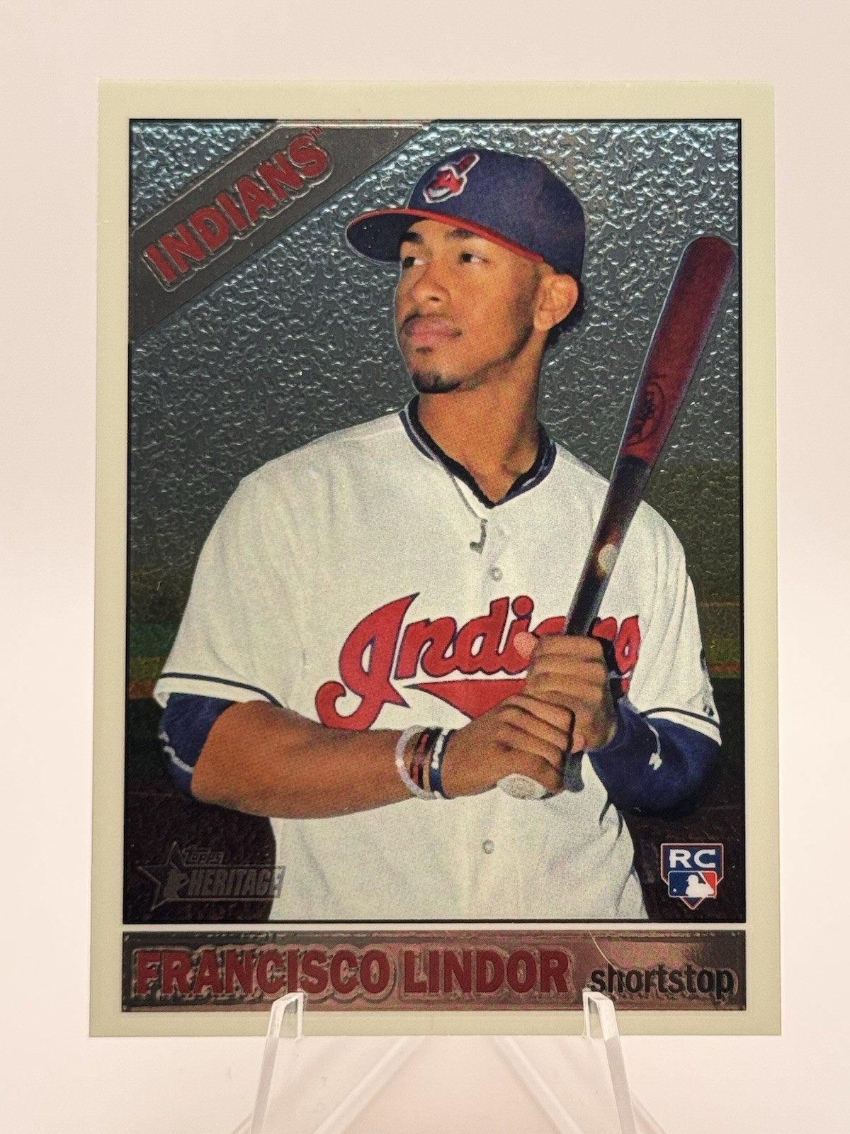 Francisco Lindor 2015 Topps Heritage Chrome Rookie #717 White /999